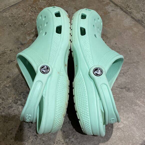 CROCS Green Waterproof Clog Sandals Shoes Unisex Size M7 W9 - Picture 10 of 12